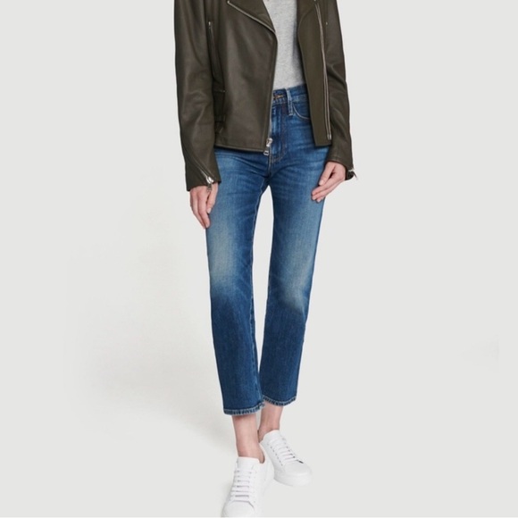 FRAME Women’s Le Sylvie Slender Straight Jeans 27 Dark Wash Organic Cotton - Picture 1 of 10